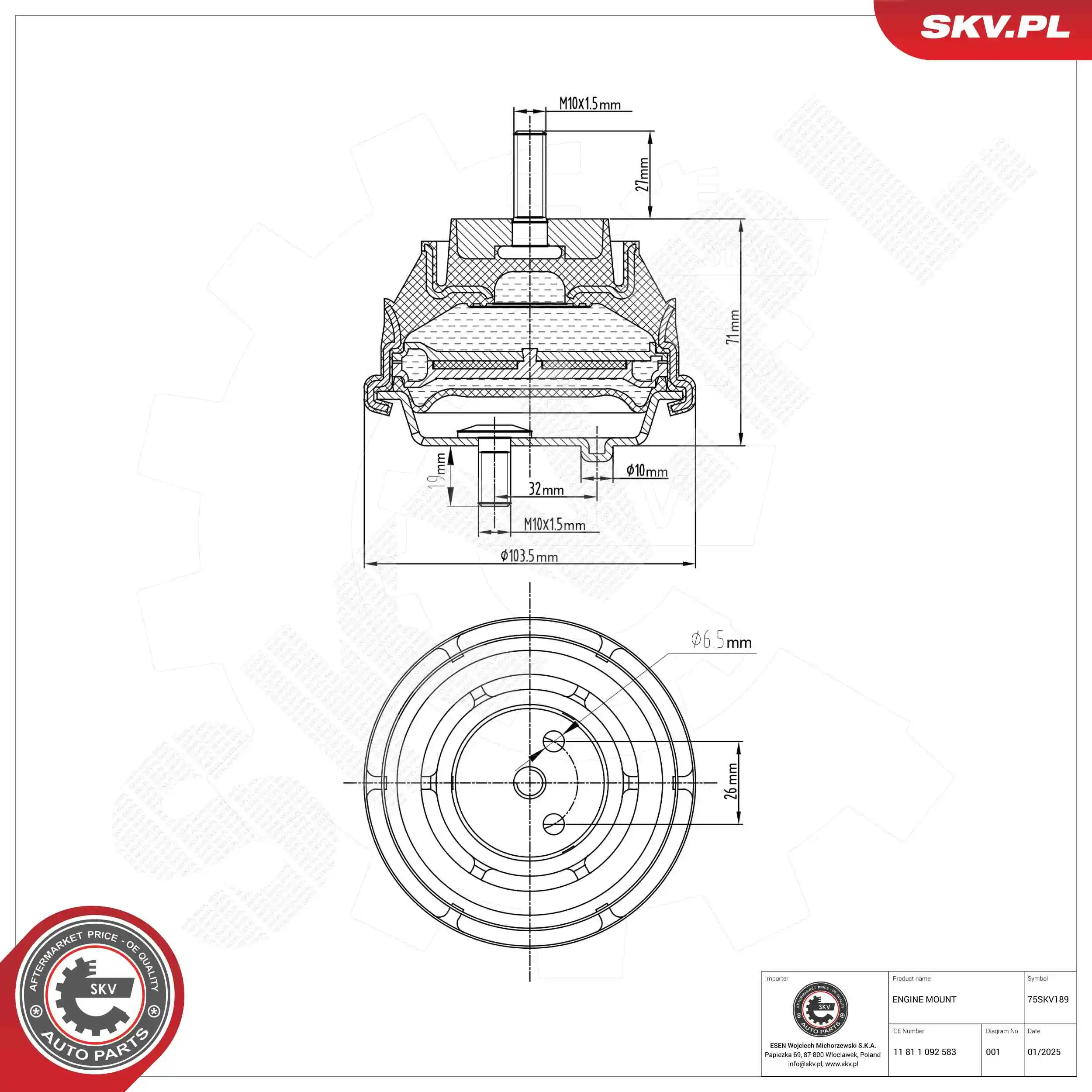 Mounting, engine
